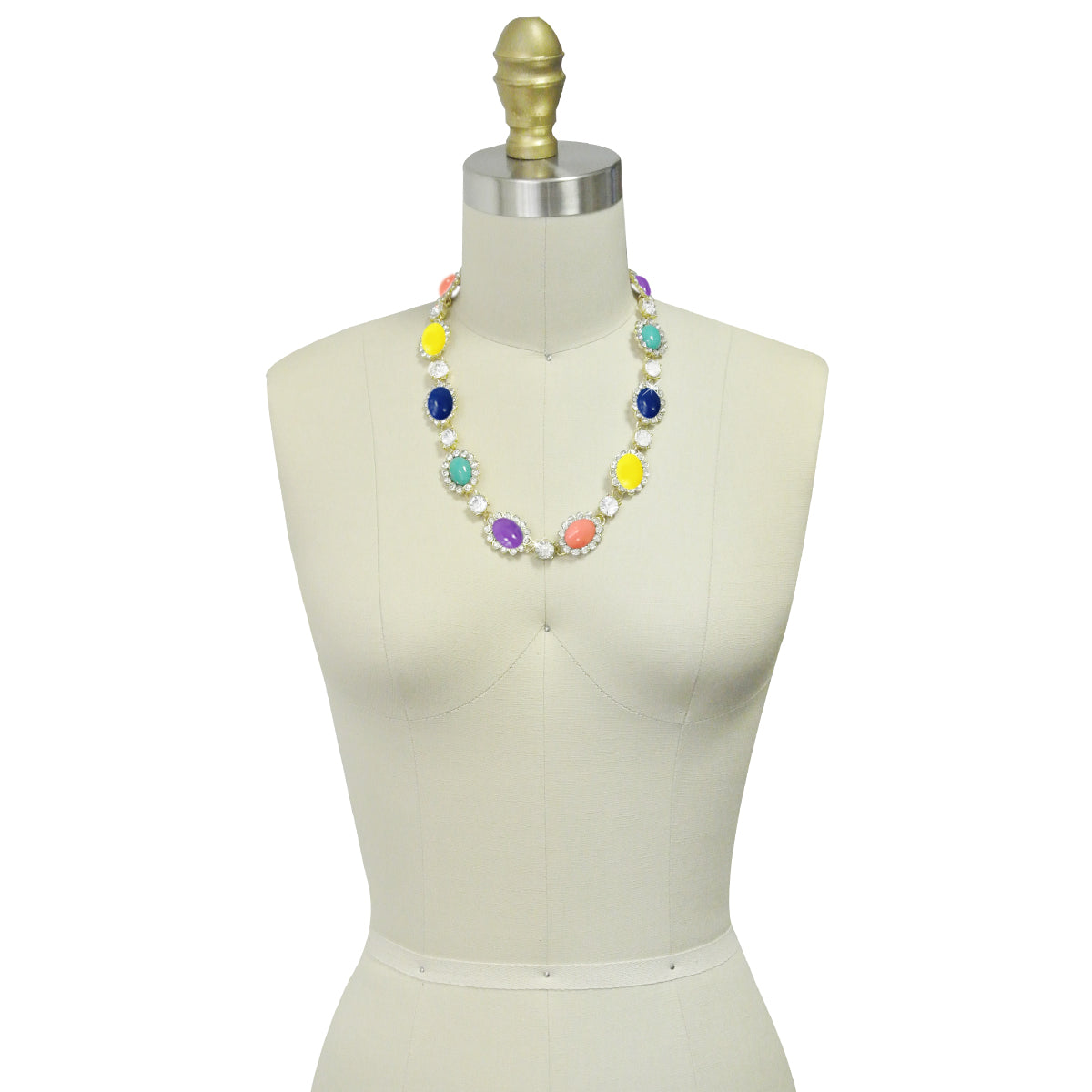 Wrapables Vibrant Cabochon and Crystal Necklace