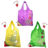 Reusable Shopping Tote Bag that Folds into a Strawberry