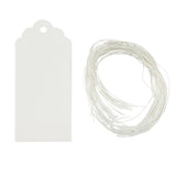 50 Gift Tags/Kraft Hang Tags with Free Cut Strings