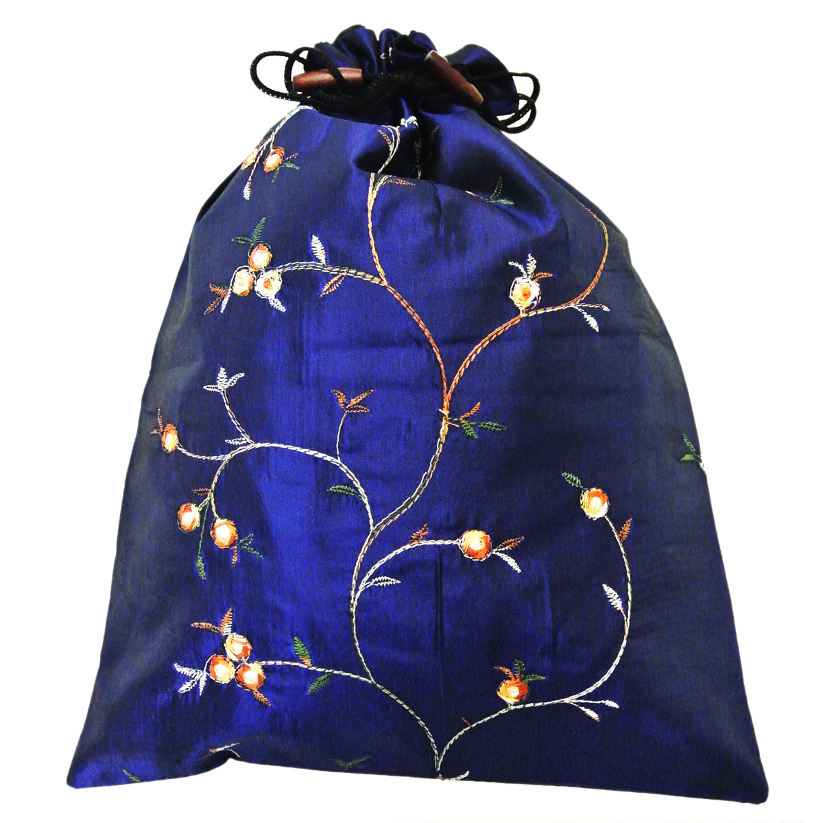 Wrapables Beautiful Embroidered Silk Travel Bag for Lingerie & Shoes