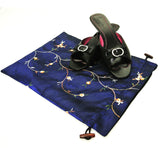 Wrapables Beautiful Embroidered Silk Travel Bag for Lingerie & Shoes