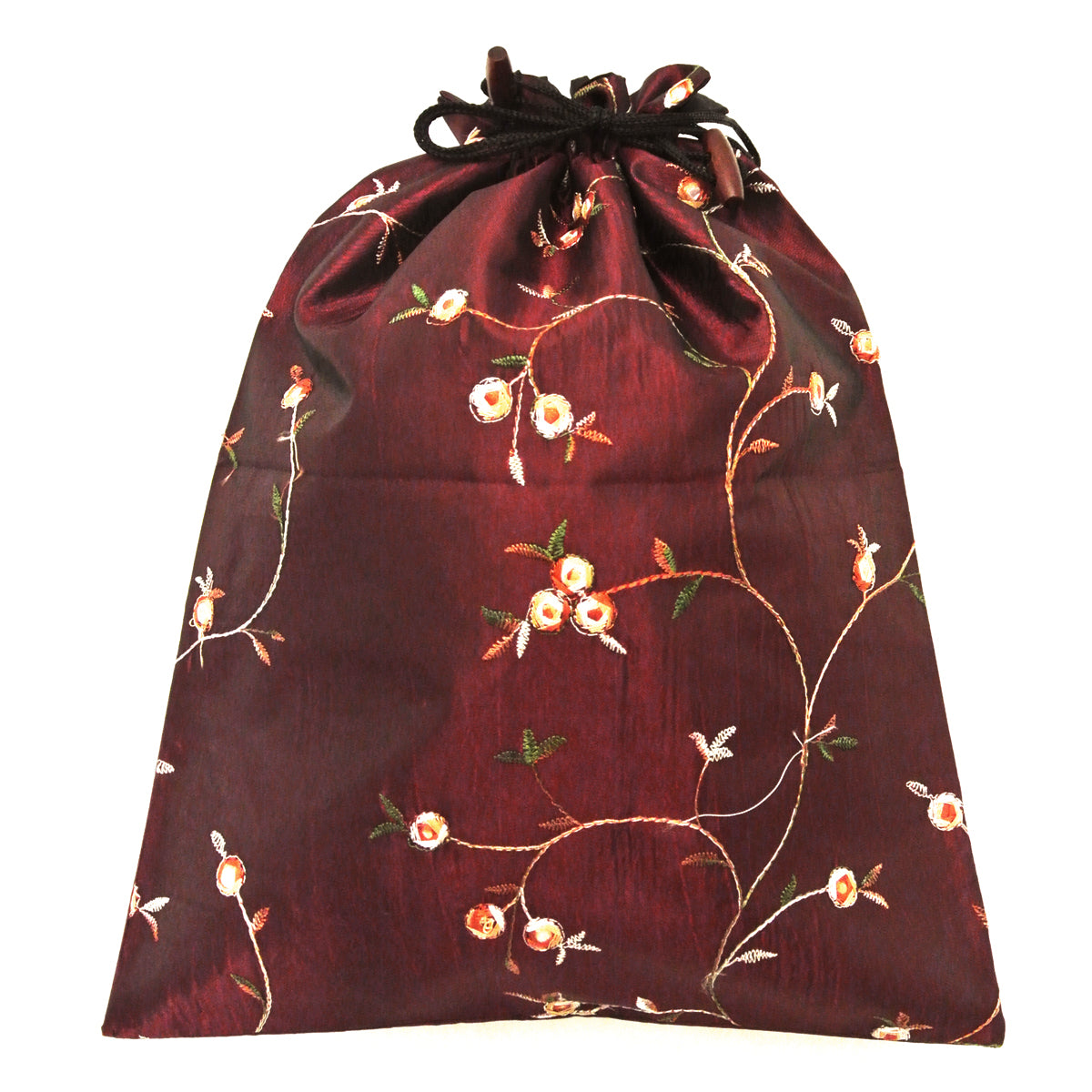 Wrapables Beautiful Embroidered Silk Travel Bag for Lingerie & Shoes