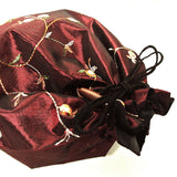 Wrapables Beautiful Embroidered Silk Travel Bag for Lingerie & Shoes