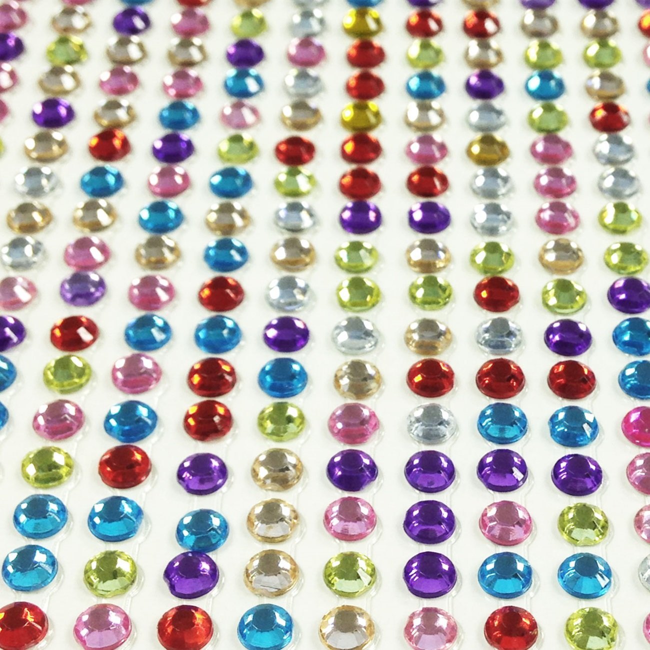 4mm Multi-Color Crystal Diamond Sticker Adhesive Rhinestone, 846pcs