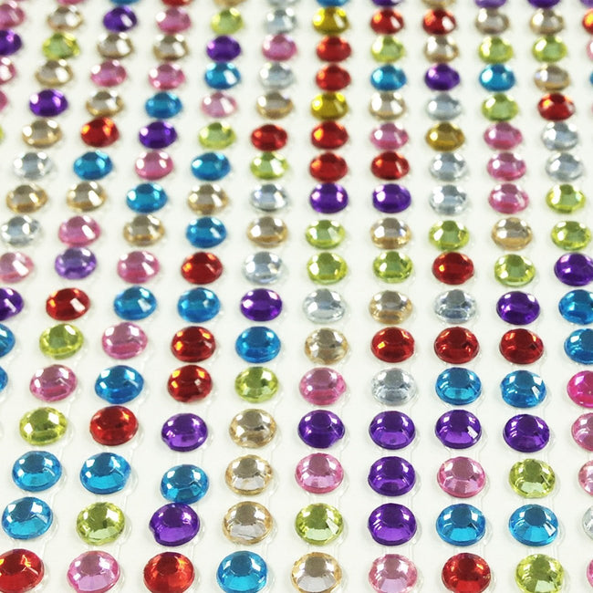 Wrapables 164 Pieces Crystal Flower and Pearl Stickers Adhesive Rhinestones Silver