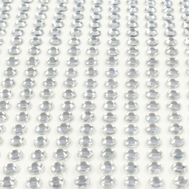 Wrapables 500-Piece Adhesive Rhinestone Crystal Diamond Stickers 6mm Silver