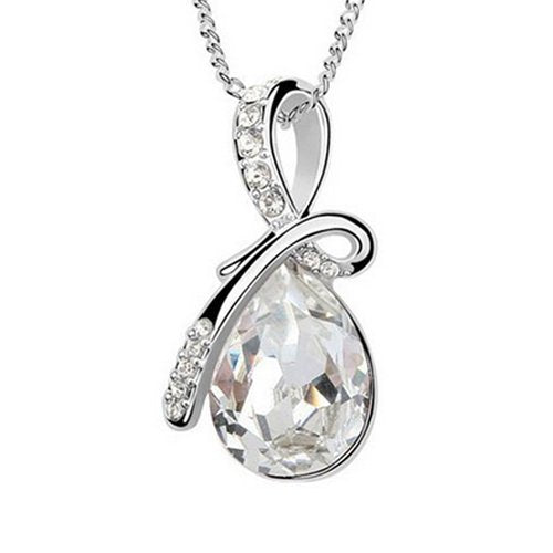 Wrapables Eternal Love Crystal Teardrop Pendant Necklace