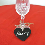 Wrapables Heart Mini Chalkboard Tag with Stand (Set of 6) + Rectangle Mini Chalkboard Tag (Set of 3)