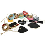 Wrapables Heart Mini Chalkboard Tag with Stand (Set of 6) + Rectangle Mini Chalkboard Tag (Set of 3)