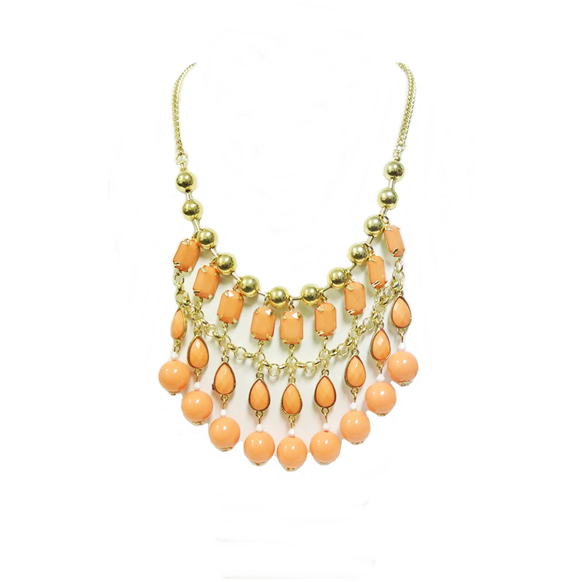 Wrapables Bubble Beaded Curtain Statement Necklace