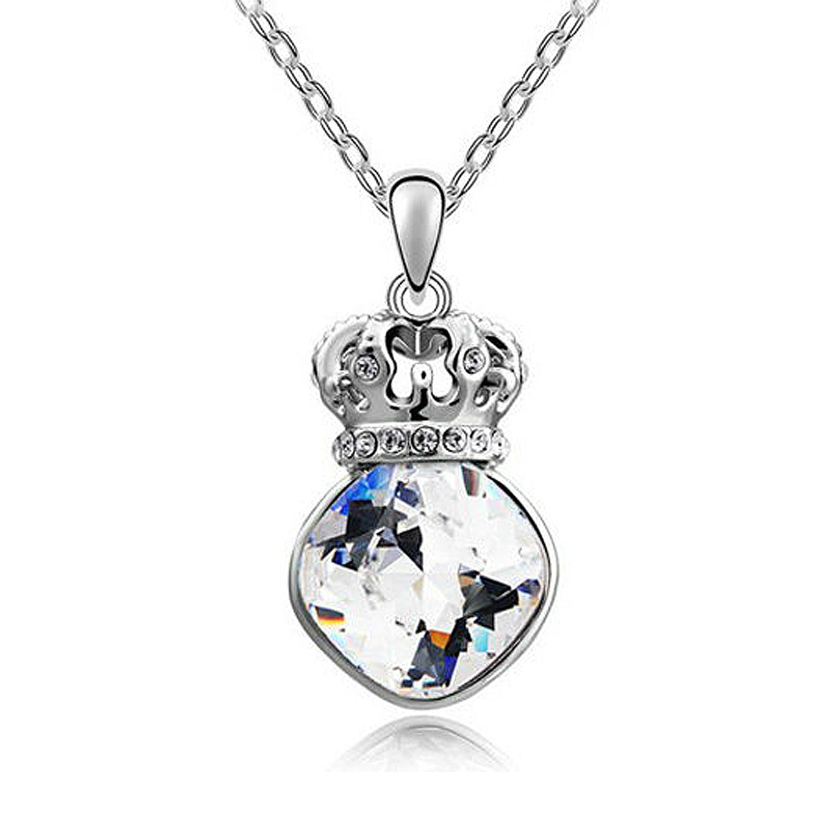 Wrapables Crystal Majestic Crown Pendant Necklace