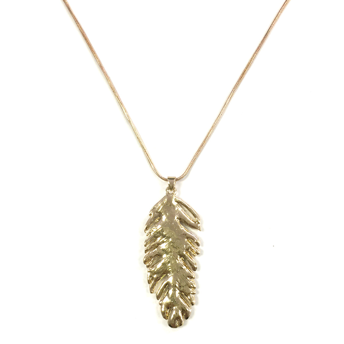 Wrapables Crystal Feather Pendant Necklace