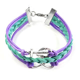 Wrapables Vintage Leather and Rope Infinity Bracelet