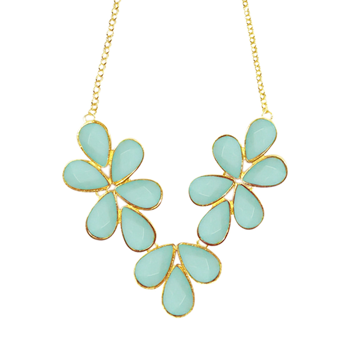 Wrapables Floral Drops Bubble Bib Statement Necklace