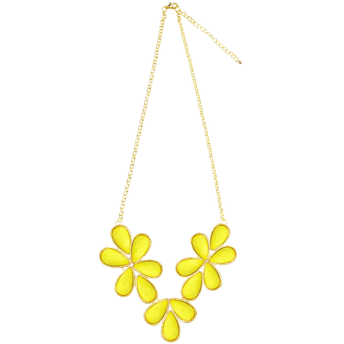 Wrapables Floral Drops Bubble Bib Statement Necklace