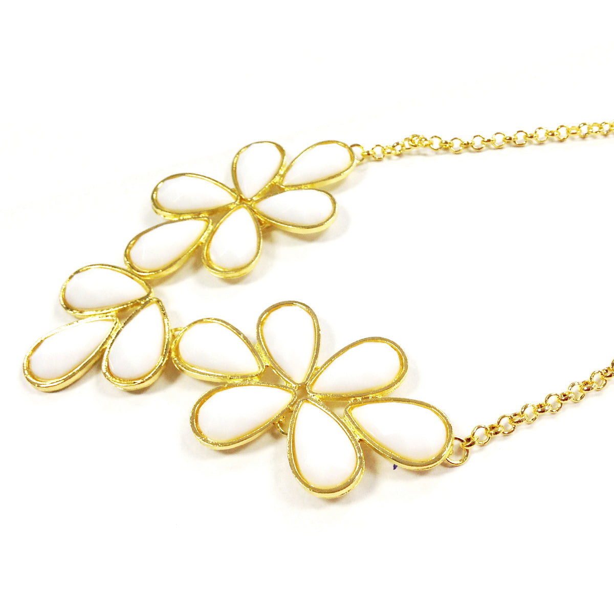 Wrapables Floral Drops Bubble Bib Statement Necklace