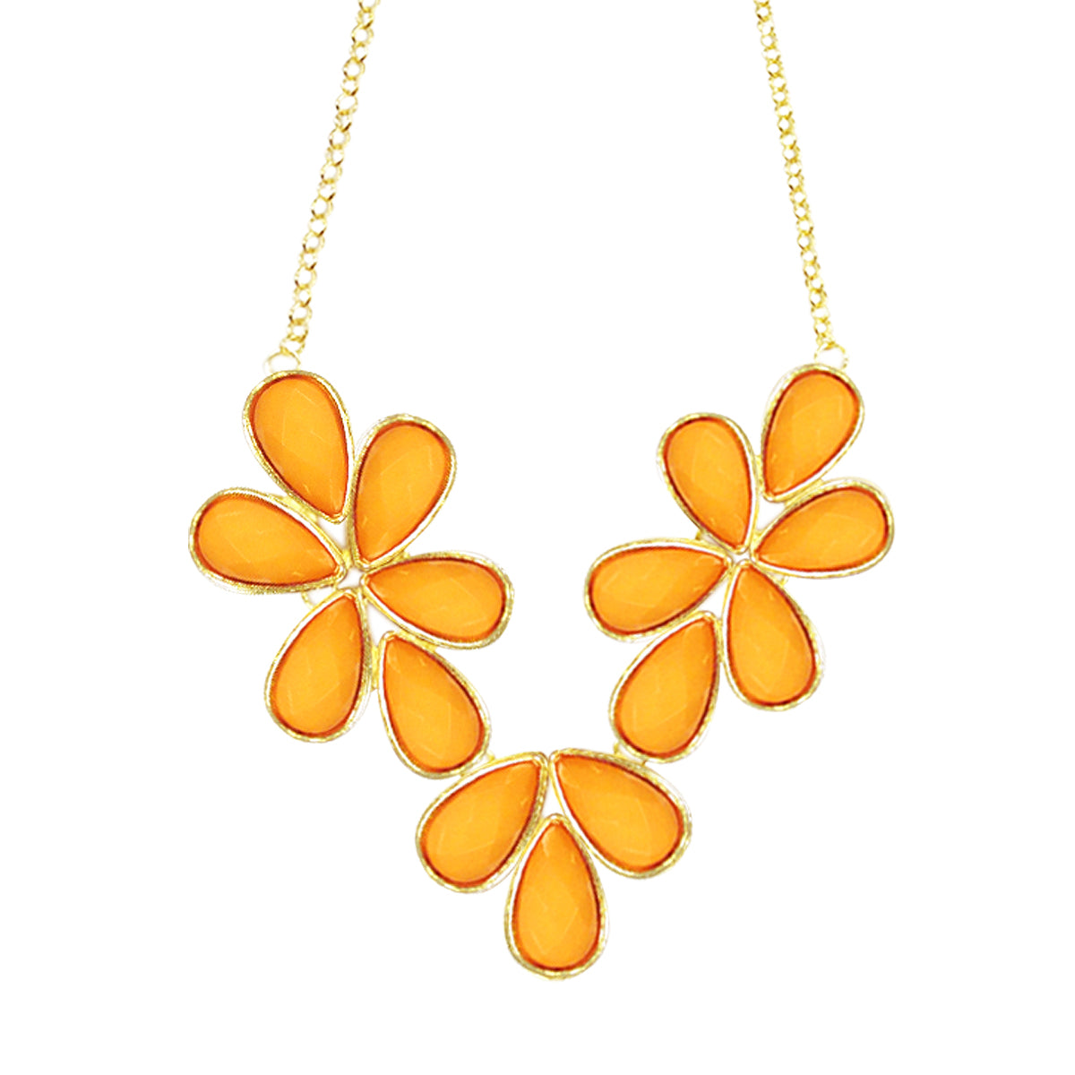 Wrapables Floral Drops Bubble Bib Statement Necklace