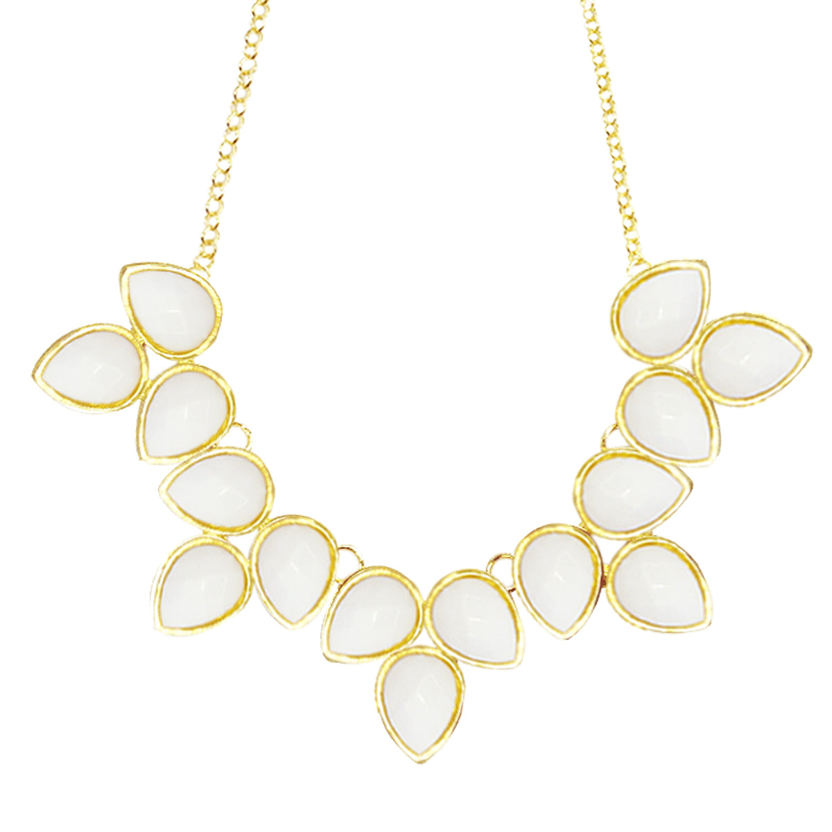 Wrapables Leaf Drop Bubble Statement Necklace and Earring Set