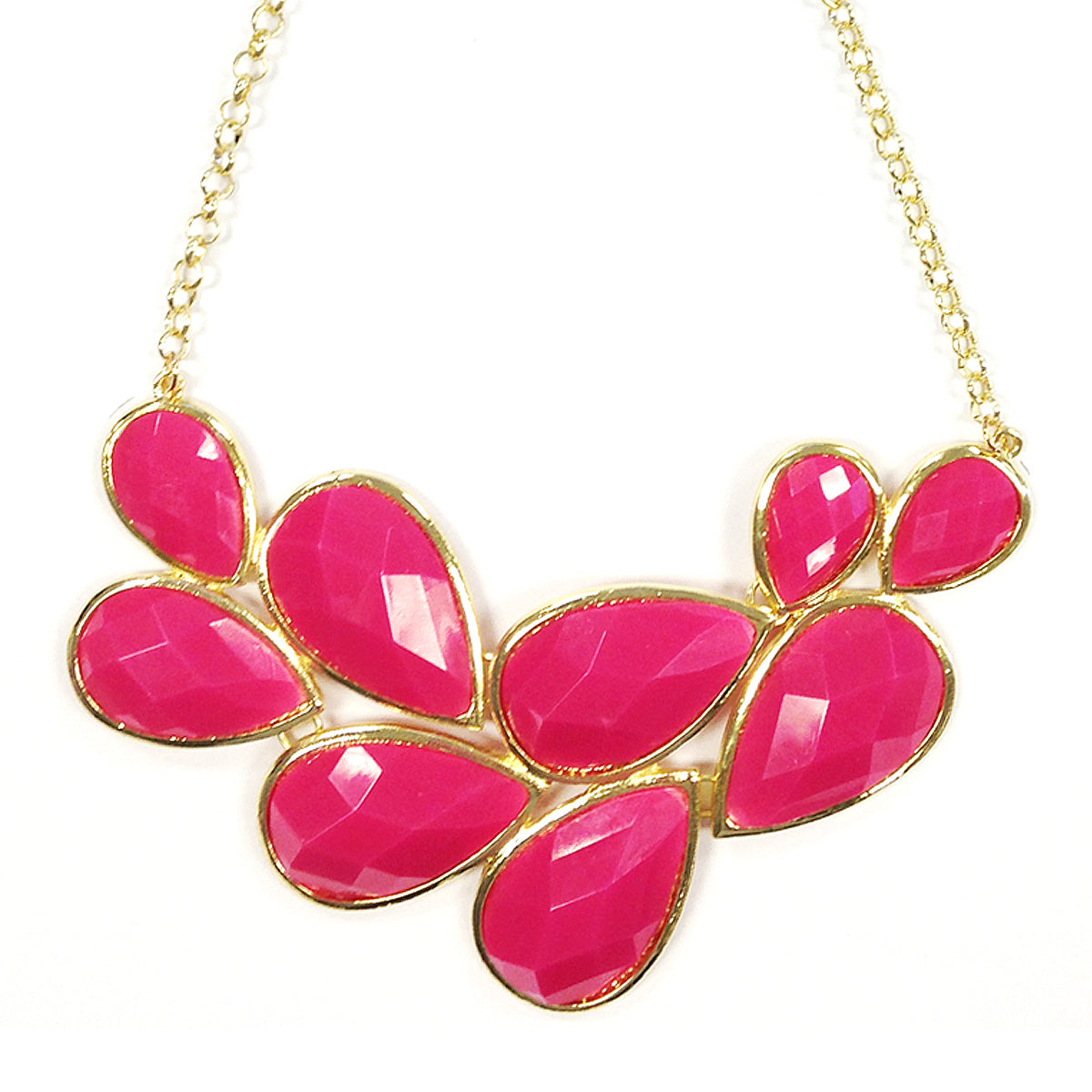 Wrapables Drop Shape Bubble Statement Necklace