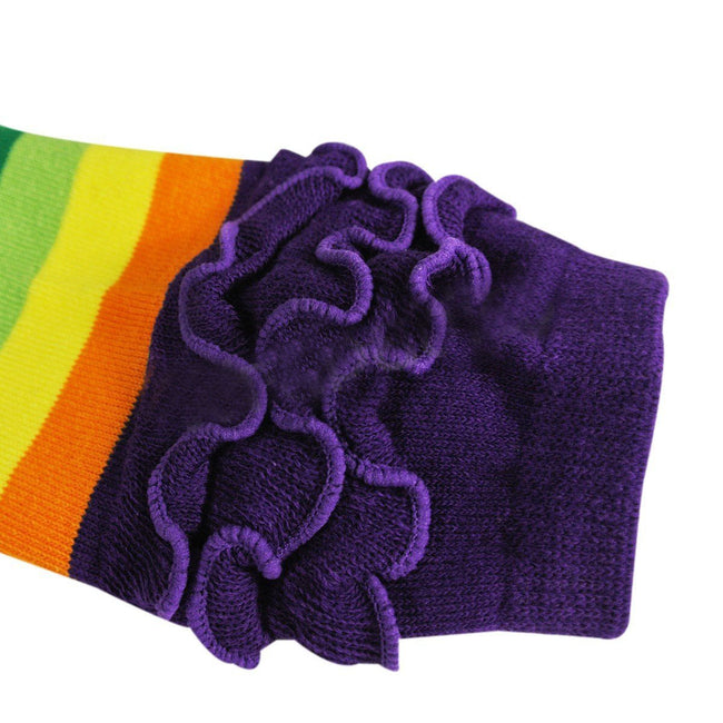 Wrapables Rainbow Ruffle Toddler Leggings - Purple 115cm