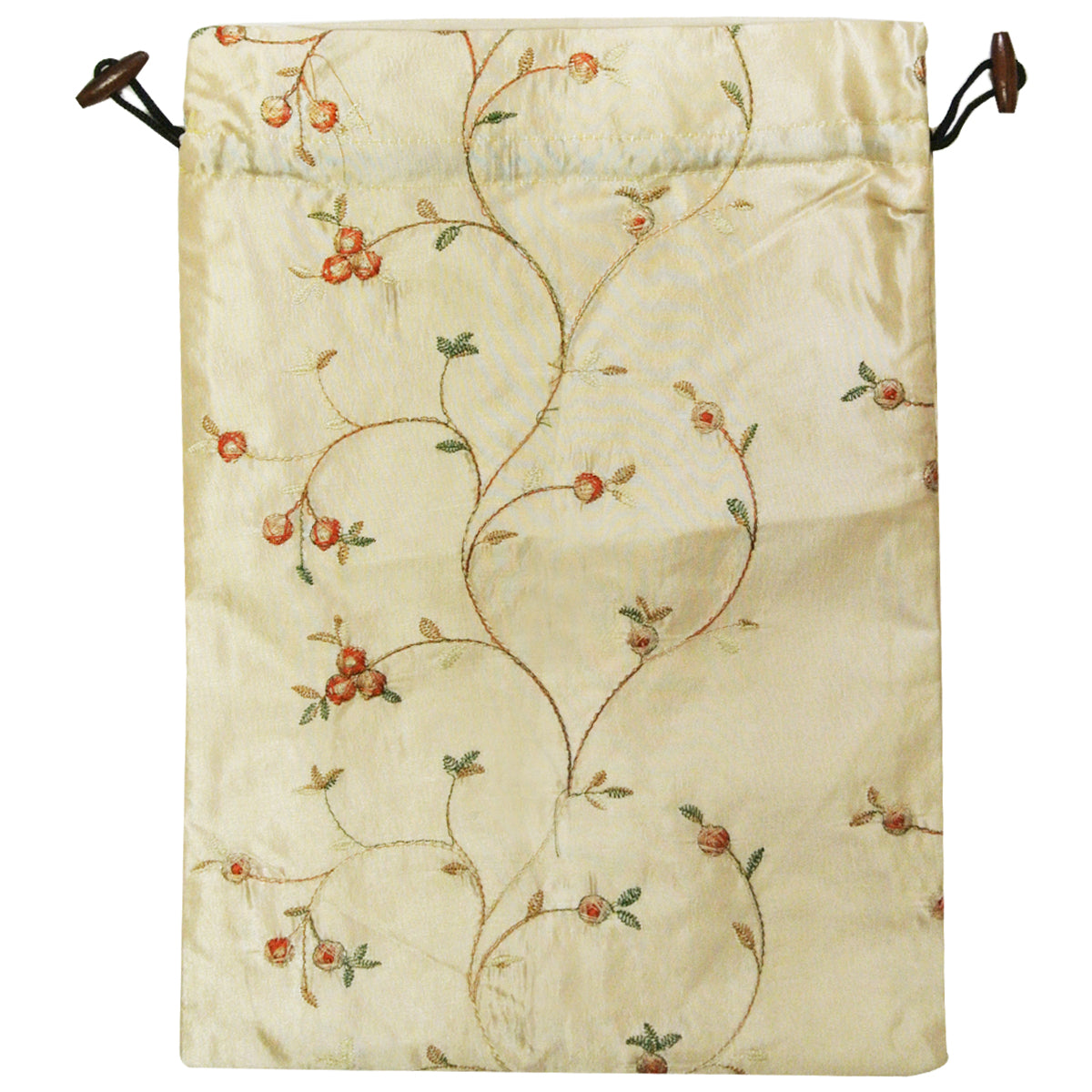 Wrapables Beautiful Embroidered Silk Travel Bag for Lingerie & Shoes