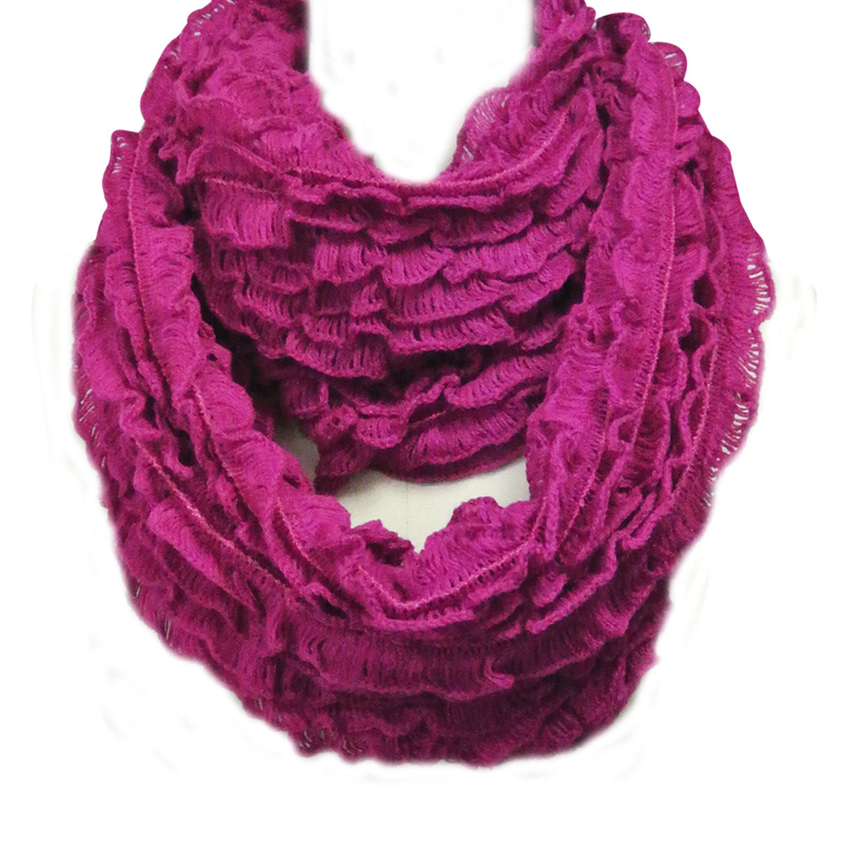 Layered Crochet Infinity Scarf