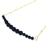 Black Beaded Bar Necklace