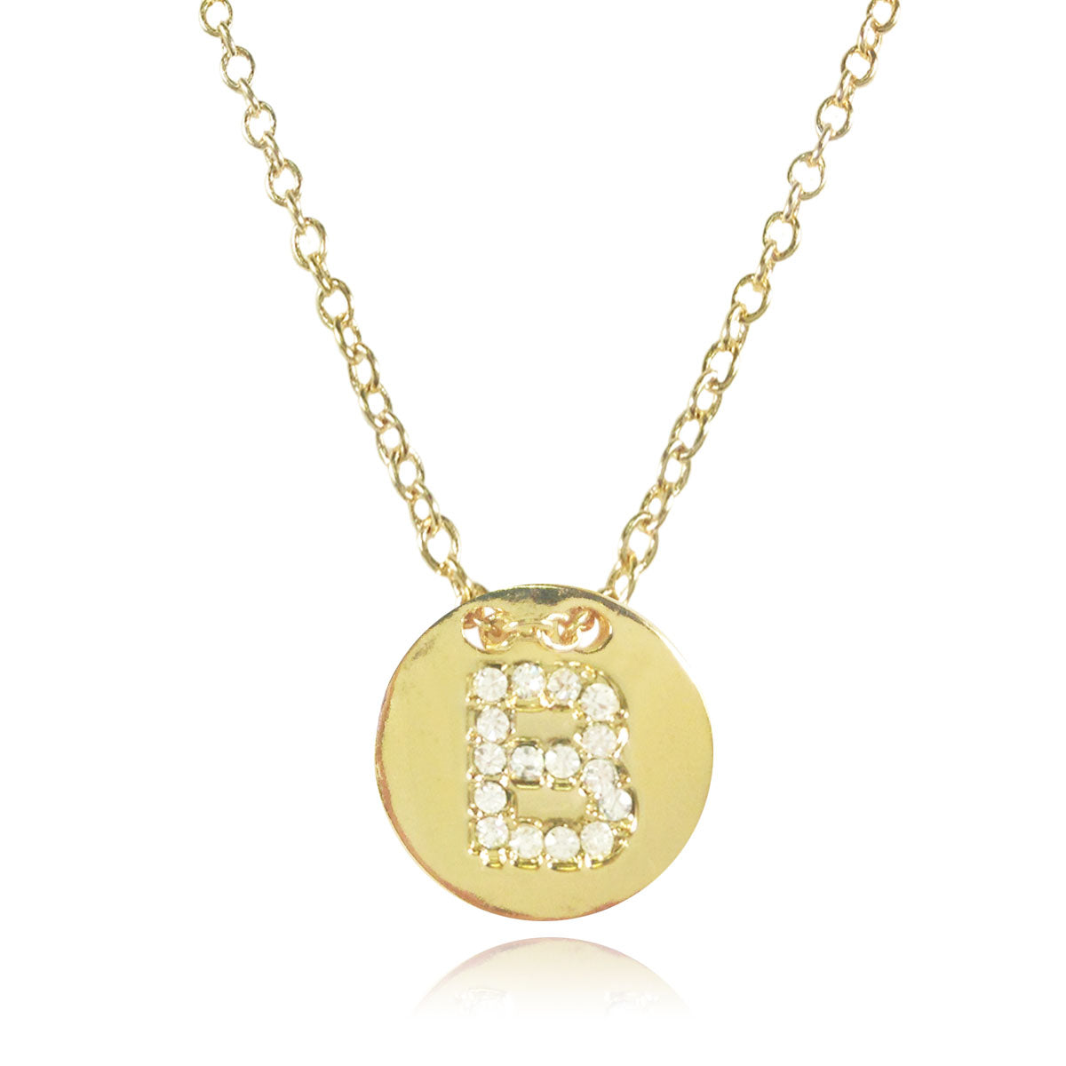 Gold Plated Initial Letter Pendant Necklace