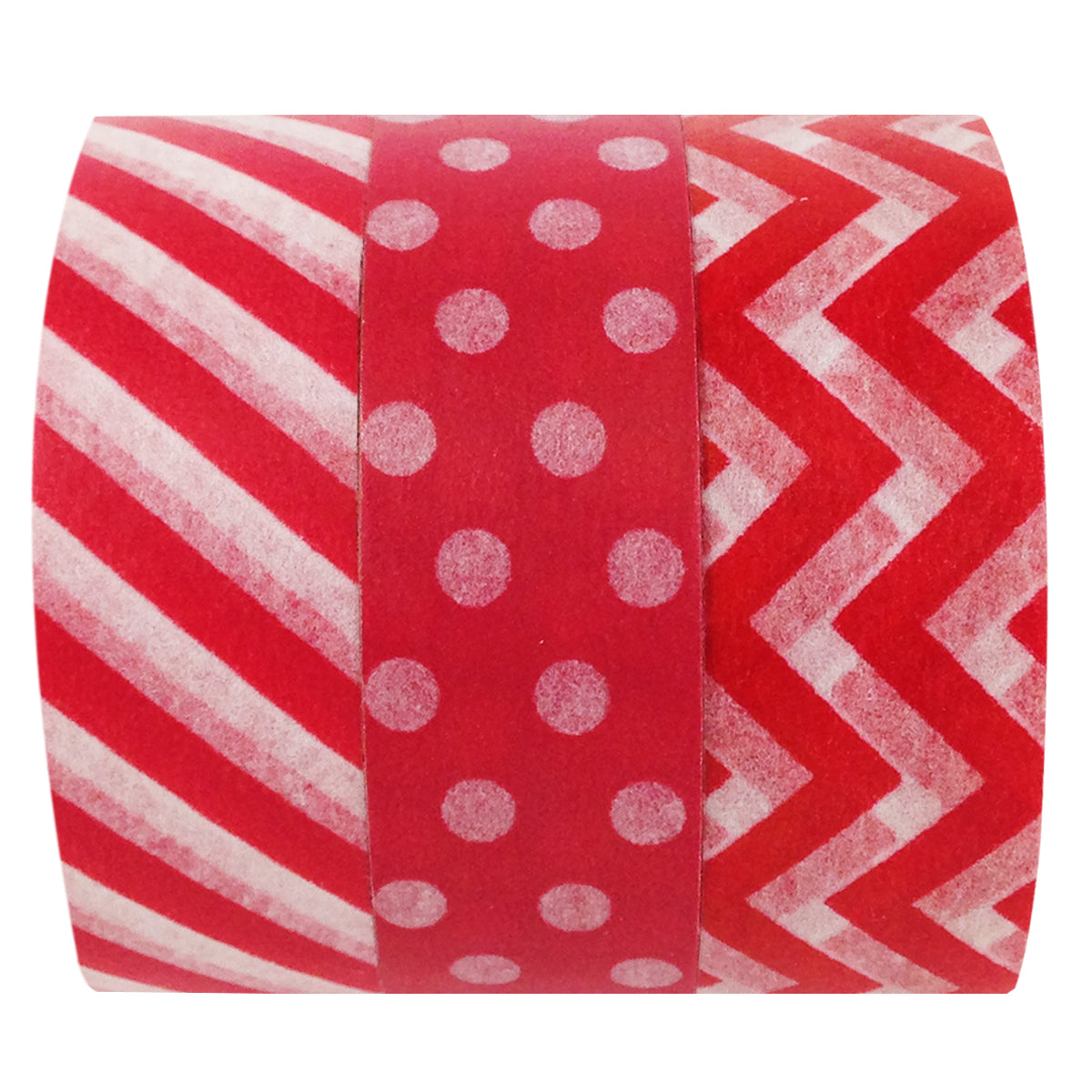 Wrapables Ravishing Red Japanese Washi Masking Tape (Set of 3)
