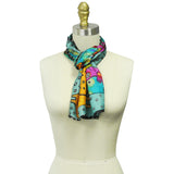 Wrapables Vibrant 100% Silk Long Scarf 51