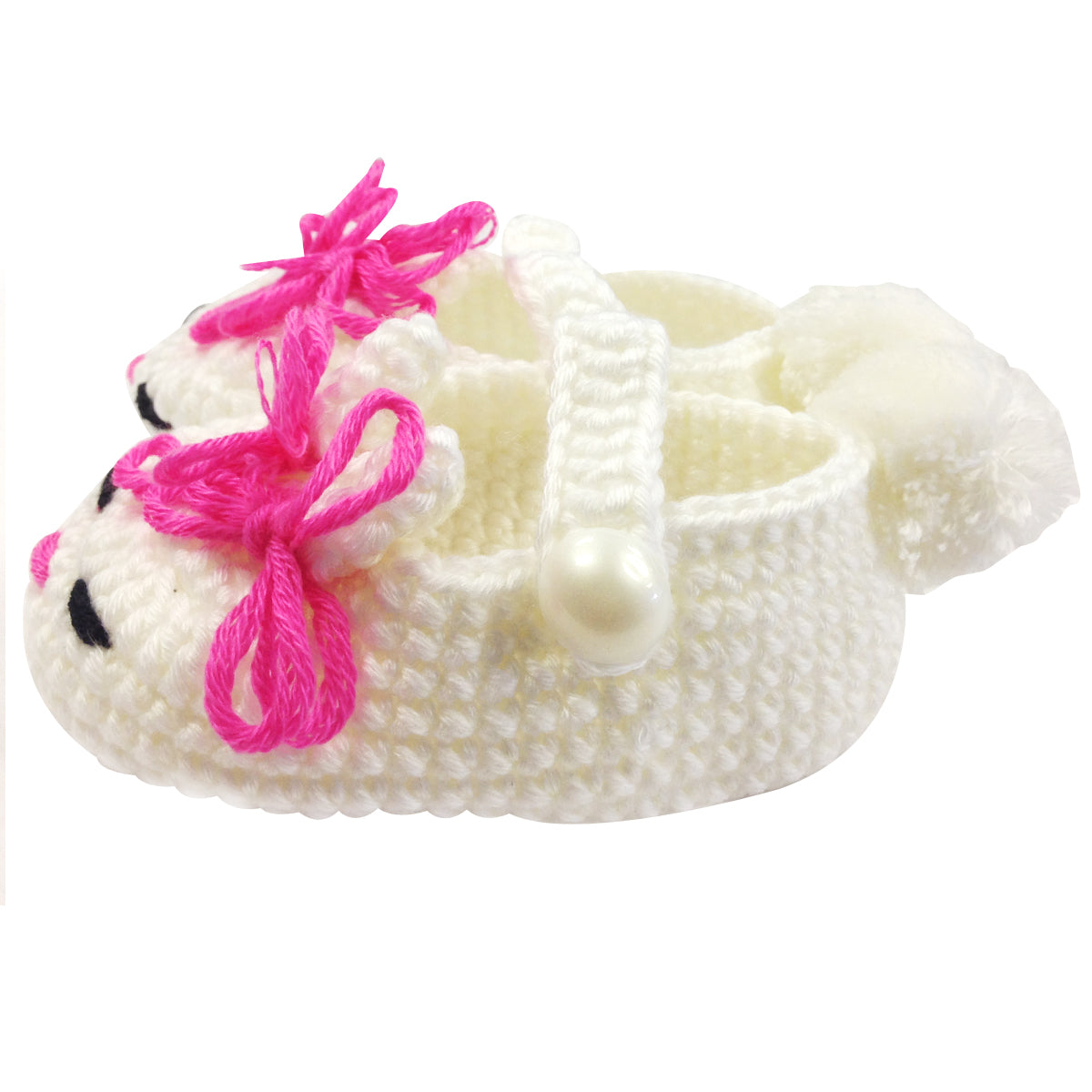 Kella Milla Baby Girl Crochet White Bunny Booties