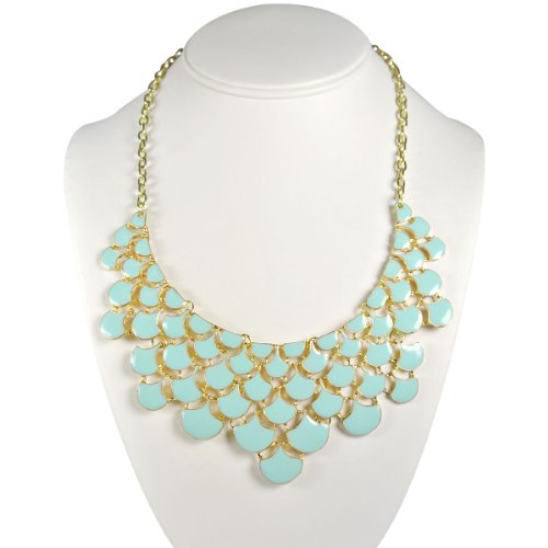 Wrapables Mint Green Teardrop Statement Bib Necklace