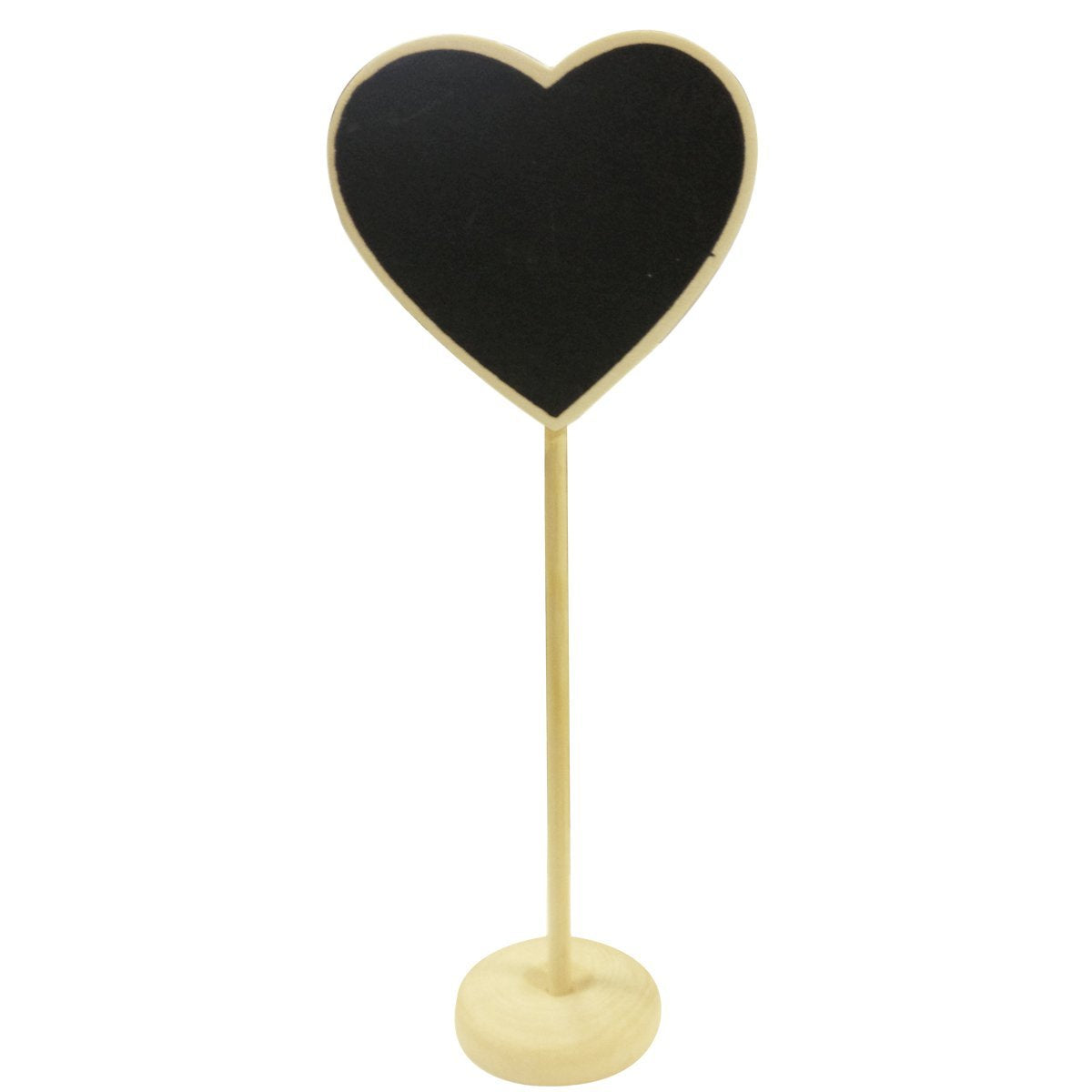 Set of 8 Chalkboard Stands With Chalkboard Stickers, 3" x 2.25" Heart