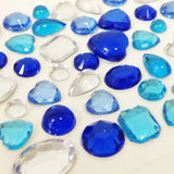 Wrapables Acrylic Self Adhesive Crystal Gem Stickers, Blues (2pk)