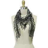 Wrapables Embroidered Floral Lace Triangle Scarf Shawl