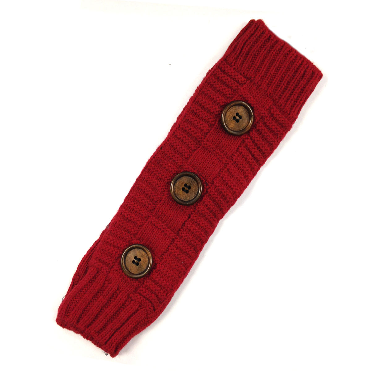 Wrapables Button Accented Knit Arm Warmers, Black
