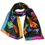 Wrapables Vibrant 100% Silk Long Scarf 51