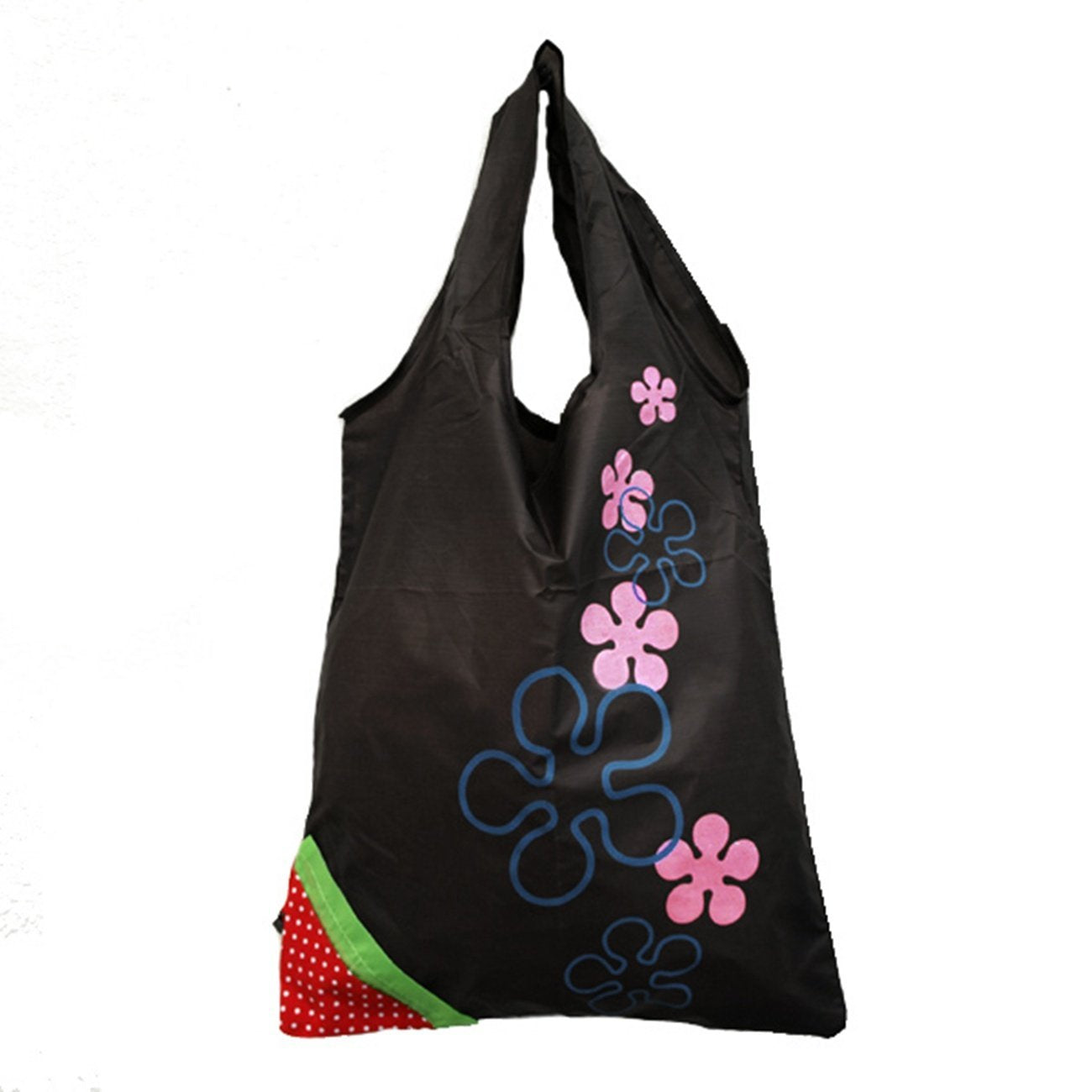 Reusable Shopping Tote Bag that Folds into a Strawberry