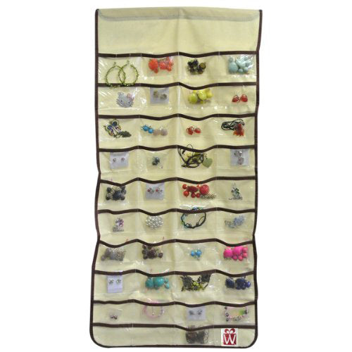 Wrapables Two Sided 80 Pocket Hanging Jewelry Organizer