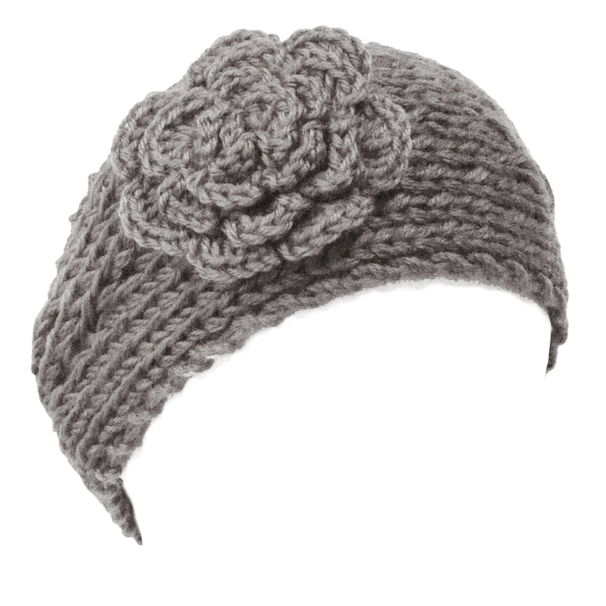 Hand Knit Floral Headband