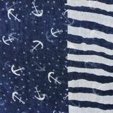 Wrapables Stripes and Anchor Nautical Marine Scarf 72