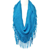 Wrapables Soft Crochet Infinity Scarf with Tassel Trim