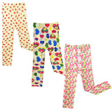 Wrapables Colorful Footless Tights Leggings, Set of 3 ( Dots )