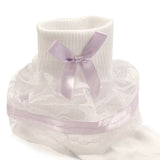 Wrapables Lil Miss Bella Lace & Ribbon Ruffle Socks for Toddler Girl, Set of 3