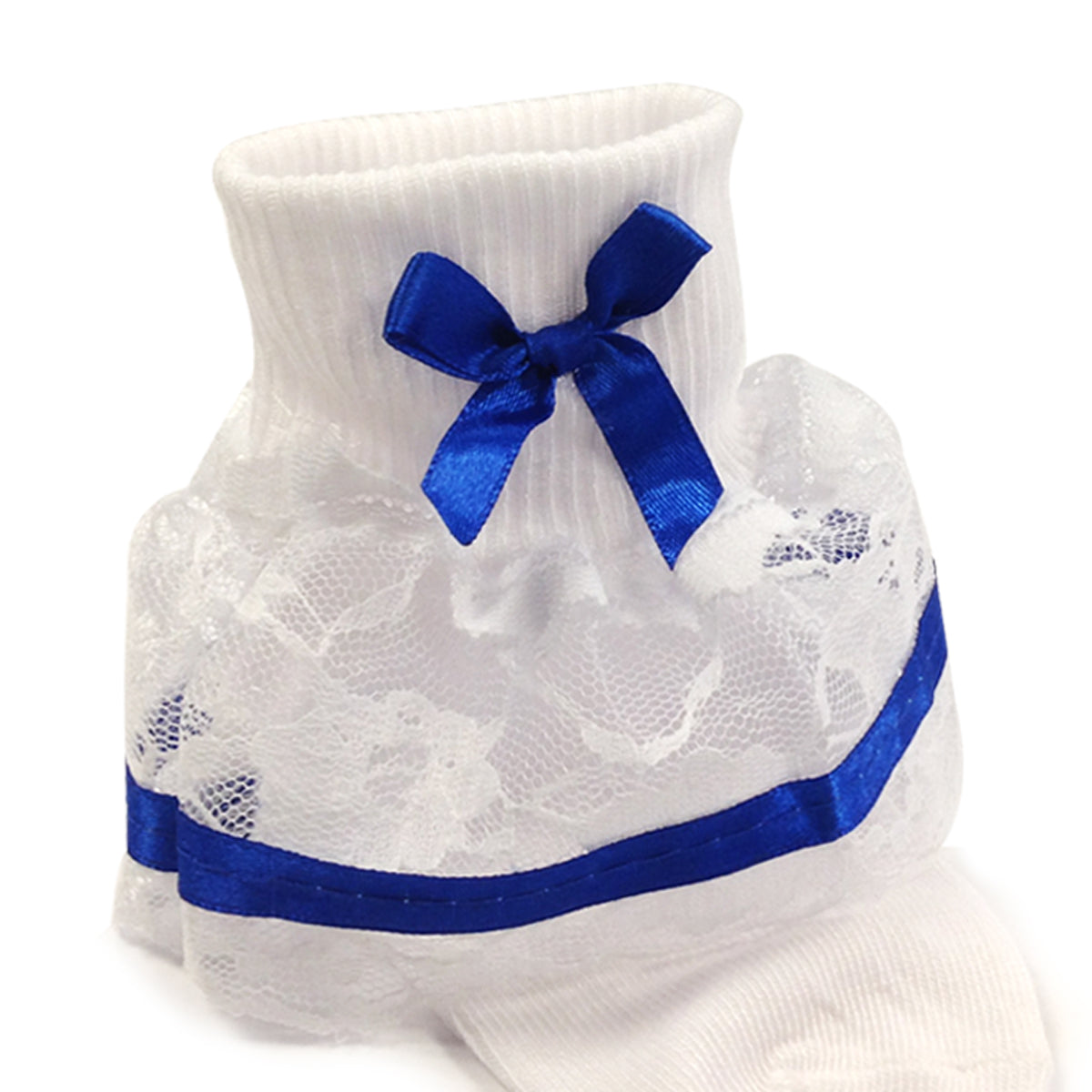Wrapables Lil Miss Bella Lace & Ribbon Ruffle Socks for Toddler Girl, Set of 3