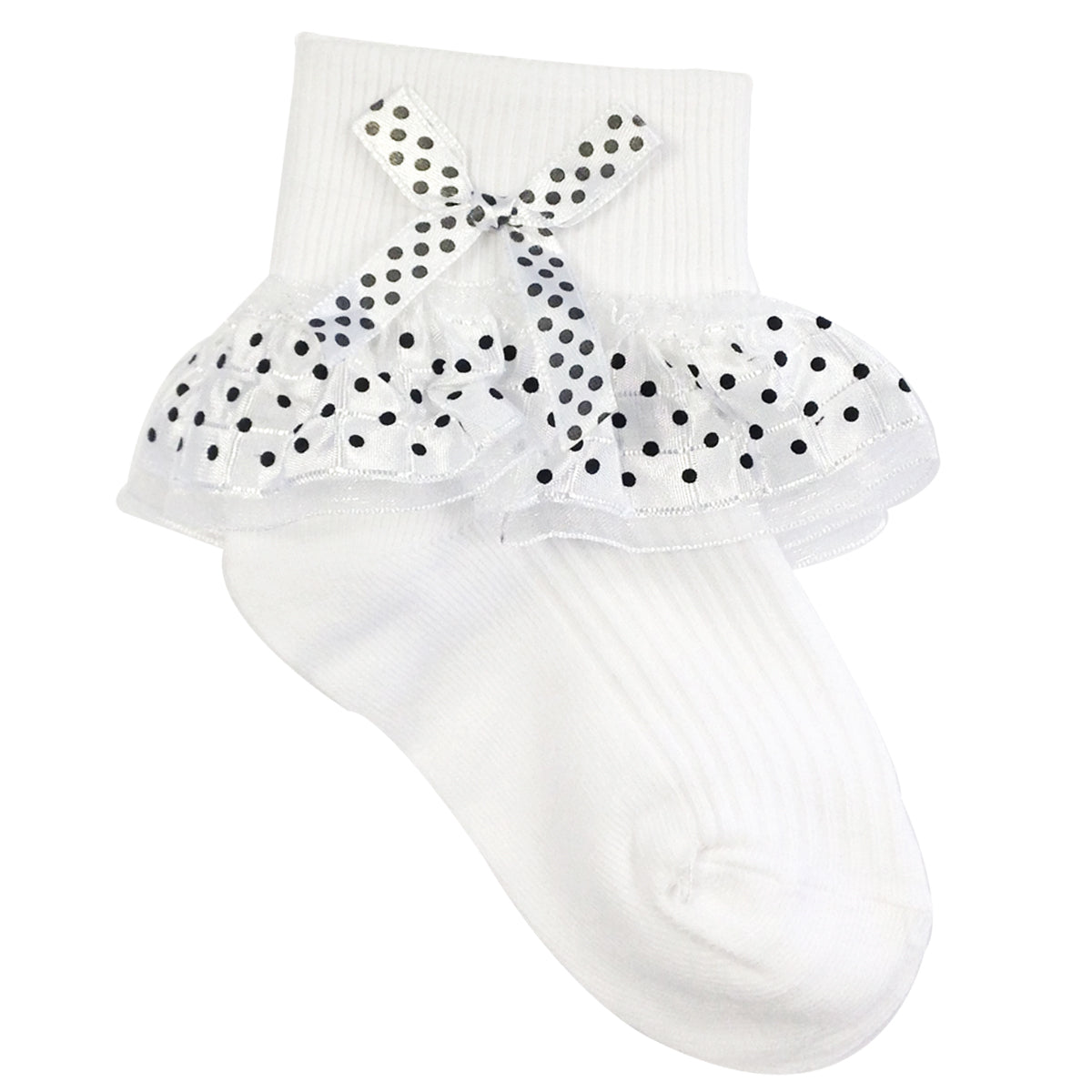 Wrapables Sassy Stacey Lace Cuff Ankle Socks (Set of 2)
