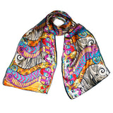 Wrapables Vibrant 100% Silk Long Scarf 51