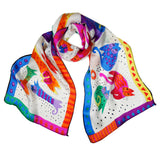 Wrapables Vibrant 100% Silk Long Scarf 51