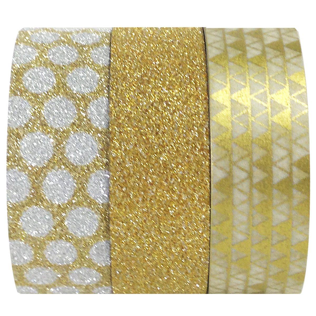 Wrapables Gold Treasure Japanese Washi Masking Tape (Set of 3)