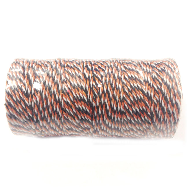 Wrapables Cotton Baker's Twine 12ply 110 Yard, Black and Orange